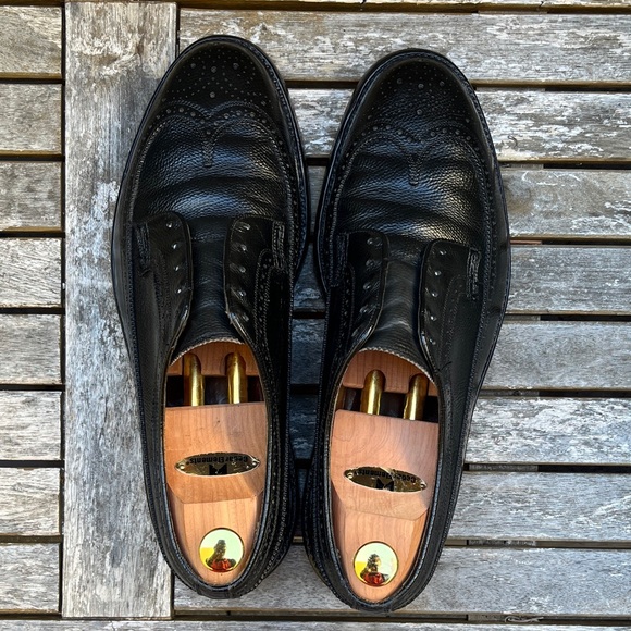 Florsheim Imperial Longwing Black Pebble-Grain Leather Oxford Shoes - Picture 2 of 13